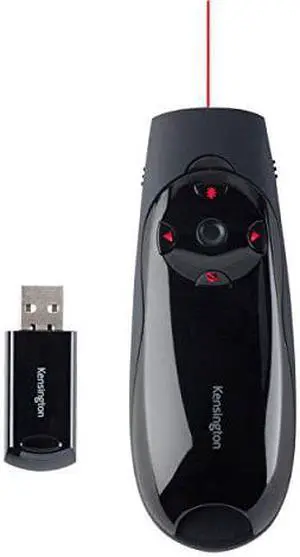 Kensington Expert Wireless Presenter with Red Laser Pointer and Cursor Control (K72425AM)
