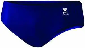 TYR Mens Durafast Elite Solid Racer Swim Suit (Navy, 36)