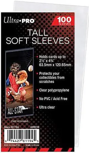 Ultra Pro Card Sleeve - Tall (100 per Pack)