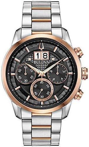 Bulova Classic Chronograph Mens Watch, Stainless Steel , Two-Tone (Model: 98B335)