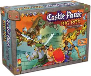 castle Panic Big Box 2e  Family Board game  Board game for Adults and Family  cooperative Board game  Ages 8+  for 1 to 6 Players  Average Playtime 45 Minutes  Made by Fireside games Blue
