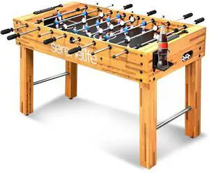 SereneLife 48in competition Sized Foosball Table Soccer for Home Arcade game Room w 2 Balls 2 cup Holders 2x4ft for Man cave or Basement - Standing or Tabletop