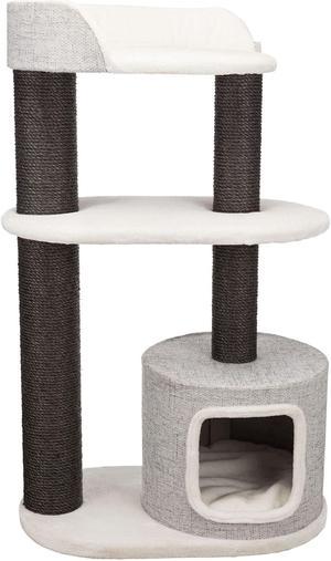 TRIXIE cara cat Tower for Large cats with Scratching Posts 2 Platforms condo Removable cushion (44444)