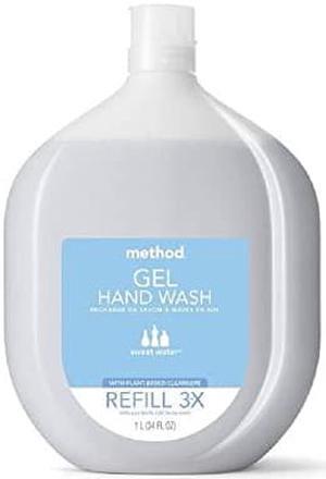 Method Products Gel Hand Wash Refill Tub, Sweetwater, 34 Oz Tub, 4/carton