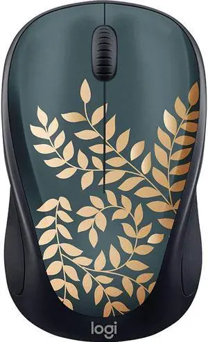 _Mega Brand- Design Collection Limited Edition Wireless Compact Mouse with Colorful Designs - Golden Garden