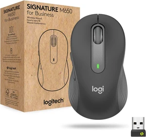 Signature M650 for Business Wireless Mouse Small - Graphite | For Business, Logi Bolt, Bluetooth, SmartWheel Signature M650 for Business Wireless Mouse Small - Graphite | For Business, Logi Bolt, Bluetooth, SmartWheel