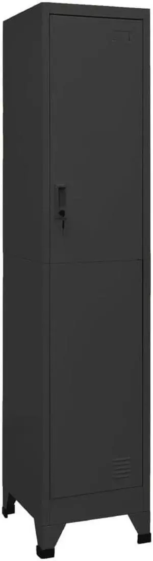 vidaXL Locker Cabinet Anthracite 15"x17.7"x70.9" Steel