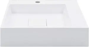 vidaXL Wash Basin 19.7"x19.7"x4.8" Mineral Cast/Marble Cast White