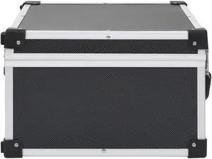 vidaXL CD Case for 60 CDs Aluminum ABS Black