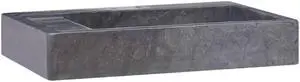 vidaXL Sink Black 22.8"x15.4"x3.9" Marble