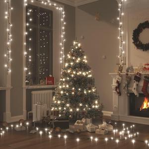 vidaXL Light String Christmas Fairy Lighting with 150 LEDs Cold White PVC