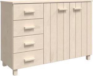 vidaXL Sideboard Honey Brown 44.5"x15.7"x31.5" Solid Wood Pine