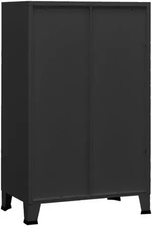 vidaXL Industrial Storage Chest Black 27.6"x15.7"x45.3" Metal