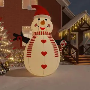 vidaXL Inflatable Snowman with LEDs 15 ft