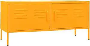 vidaXL TV Cabinet Mustard Yellow 41.3"x13.8"x19.7" Steel vidaXL TV Cabinet Mustard Yellow 41.3"x13.8"x19.7" Steel