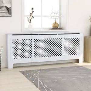 vidaXL MDF Radiator Cover White 80.7"