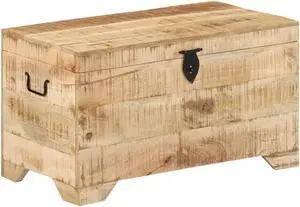 vidaXL Storage Chest Solid Rough Mango Wood