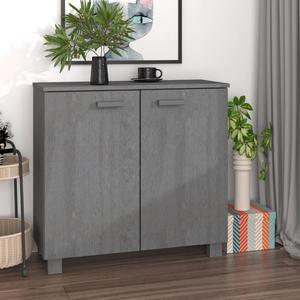 vidaXL Sideboard Dark Gray 33.5"x13.8"x31.5" Solid Wood Pine