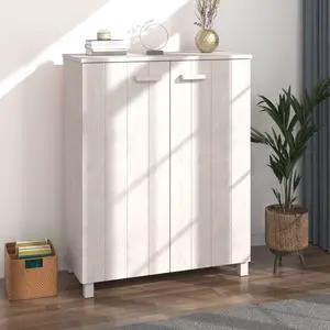 vidaXL Shoe Cabinet White 33.5"x15.7"x42.5" Solid Wood Pine vidaXL Shoe Cabinet White 33.5"x15.7"x42.5" Solid Wood Pine