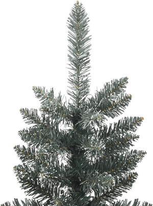 vidaXL Artificial Slim Christmas Tree with Stand Green 7 ft PVC