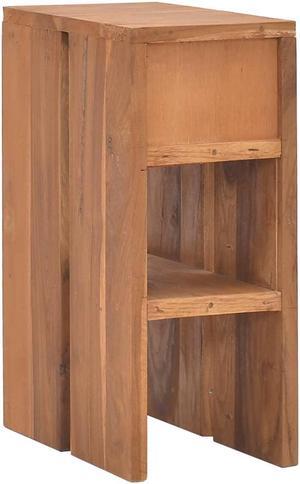 vidaXL Bedside Cabinet 7.9"x13.8"x19.7" Solid Teak Wood