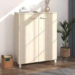 vidaXL Shoe Cabinet Honey Brown 33.5"x15.7"x42.5" Solid Wood Pine vidaXL Shoe Cabinet Honey Brown 33.5"x15.7"x42.5" Solid Wood Pine