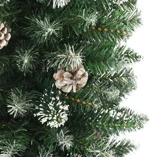 vidaXL Christmas Tree Party Decoration Artificial Slim Tree with Stand PVC