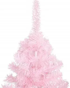 vidaXL Artificial Christmas Tree with Stand Pink 4 ft PVC