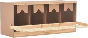 vidaXL Chicken Laying Nest 4 Compartments 41.7"x15.7"x17.7" Solid Pine Wood