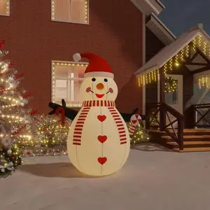 vidaXL Inflatable Snowman with LEDs 8 ft