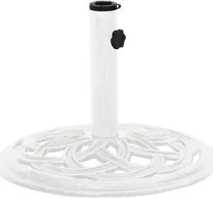 vidaXL Umbrella Base White 17.3"x17.3"x12.2" Cast Iron vidaXL Umbrella Base White 17.3"x17.3"x12.2" Cast Iron