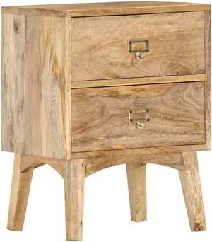 vidaXL Bedside Cabinet 15.7"x13.8"x21.7" Solid Mango Wood