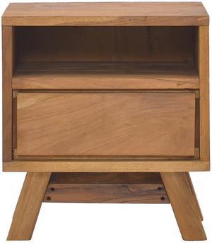 vidaXL Bedside Cabinet 15.7"x11.8"x17.7" Solid Teak Wood