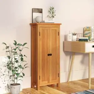 vidaXL Storage Cabinet 19.7"x8.7"x43.3" Solid Oak Wood vidaXL Storage Cabinet 19.7"x8.7"x43.3" Solid Oak Wood