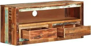vidaXL TV Cabinet 34.6"x11.8"x15.7" Solid Wood Reclaimed