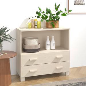 vidaXL Sideboard HAMAR Honey Brown 33.5"x13.8"x31.5" Solid Wood Pine