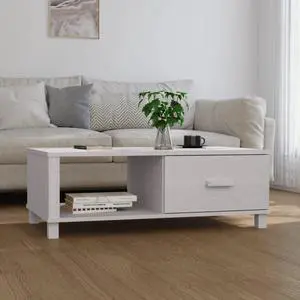 vidaXL Coffee Table HAMAR White 39.4"x21.7"x13.8" Solid Wood Pine vidaXL Coffee Table HAMAR White 39.4"x21.7"x13.8" Solid Wood Pine