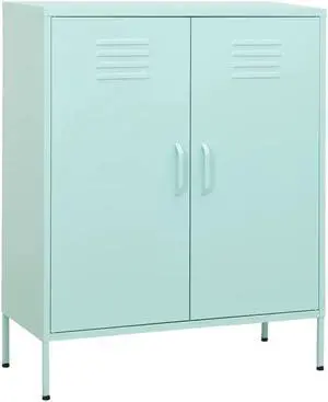 vidaXL Storage Cabinet Mint 31.5"x13.8"x40" Steel