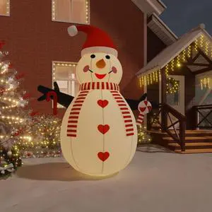 vidaXL Inflatable Snowman with LEDs 12 ft