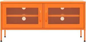 vidaXL TV Cabinet Orange 41.3"x13.8"x19.7" Steel vidaXL TV Cabinet Orange 41.3"x13.8"x19.7" Steel