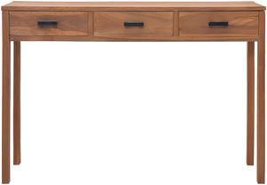 vidaXL Office Desk 43.3"x15.7"x29.5" Solid Teak Wood