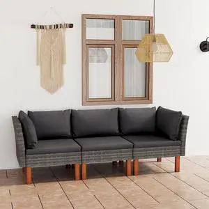 vidaXL Garden Sofa Grey vidaXL Garden Sofa Grey