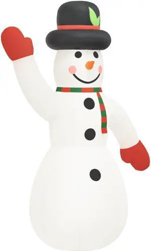 vidaXL Christmas Inflatable Snowman with LEDs 145.7"
