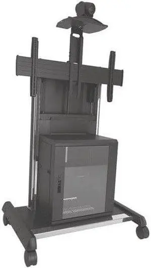 This Mobile Fusion Av Cart Incorporates Rounded Edges And Sleek Features To Give