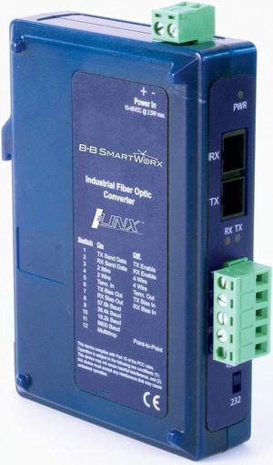 Triple Isolated Rs-232/422/485 To Single Mode Fiber St Converter