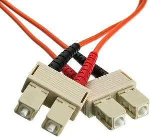 Fiber Optic Cable, 1 Meter (3 feet) SC to SC Subscriber Connector Duplex 62.5/125 OM1 Multi-Mode Fiber Optic SC/SC Optical Connection Cable Fiber Optic Cable, 1 Meter (3 feet) SC to SC Subscriber Connector Duplex 62.5/125 OM1 Multi-Mode Fiber Optic SC/SC Optical Connection Cable