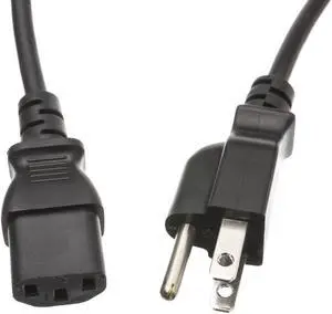 10 feet Computer/Monitor Power Cord, C13 Female to NEMA 5-15P Male Plug, 3 Pin, 18 AWG, SVT, 10 Amp, C13 to Nema 5-15P Power Cable for PC/Monitor, Black 10 feet Computer/Monitor Power Cord, C13 Female to NEMA 5-15P Male Plug, 3 Pin, 18 AWG, SVT, 10 Amp, C13 to Nema 5-15P Power Cable for PC/Monitor, Black