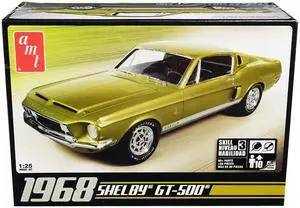 Skill 3 Model Kit 1968 Ford Mustang Shelby Gt-500 1/25 Scale Model By Amt