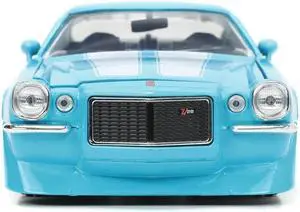 1971 Chevrolet Camaro Z/28 Light Blue With White Stripes "Bigtime Muscle" Series 1/24 Diecast Model Car By Jada