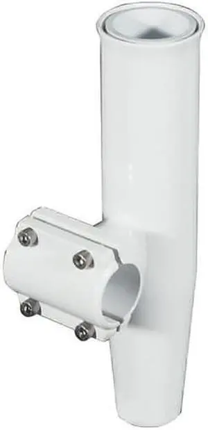 Lee'S Clamp-On Rod Holder - White Aluminum - Horizontal Mount - Fits 1.900" O.D. Pipe